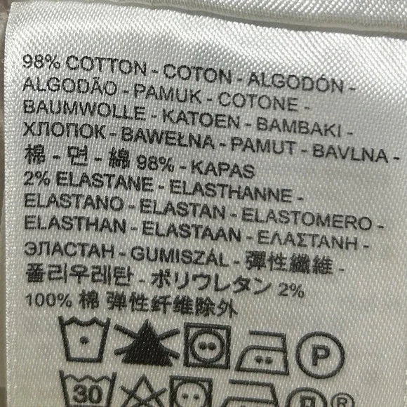 LEVI'S White Denim Trucker Jacket Women sz L Cropped Raw Hem - See Notes - Picture 9 of 11